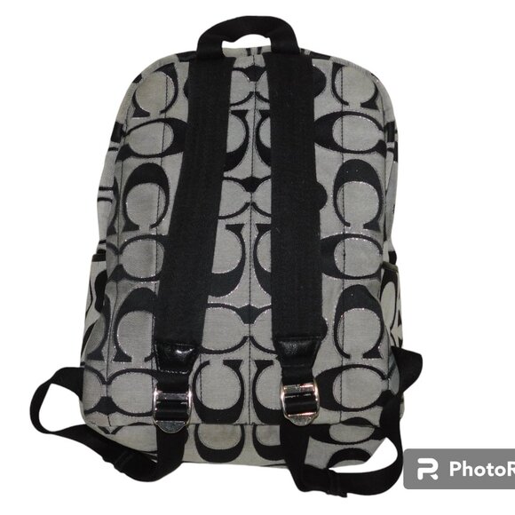 Coach Daisy Outline Signature Metallic Backpack - Picture 7 of 15